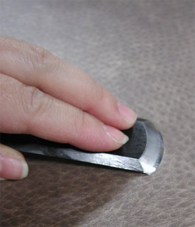 画像3: 革スキ包丁　鋼　日本製